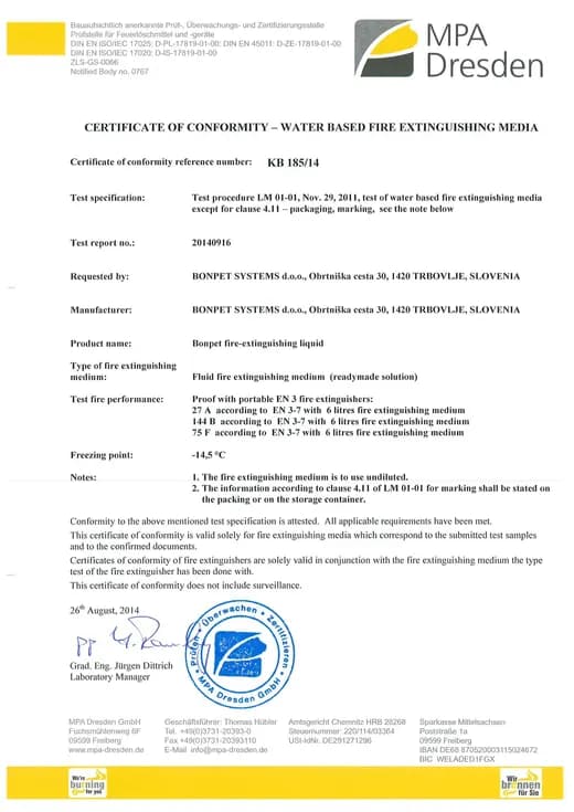 MPA Certificate